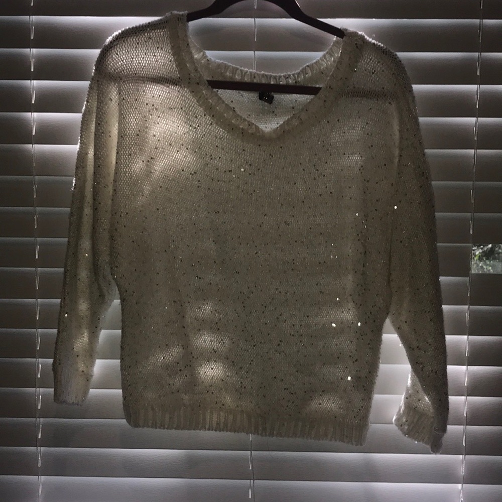 Off white sparkle sweater
